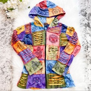 Rising International Colorful Distressed ZIP Up